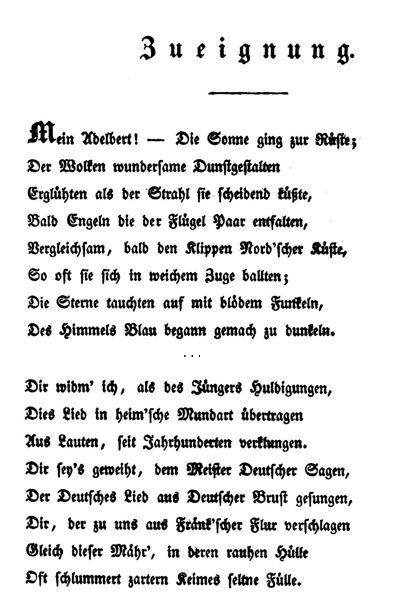 Zueignung